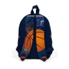 CORAL HIGH 23566 KIDS TURUNCU LACİVERT BASKETBOL DESENLİ İKİ BÖLMELİ MİNİK YUVA SIRT ÇANTASI