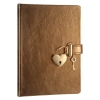 VICTORIAS JOURNALS 1029 13x18cm 80gr.160YP. HUSH-HUSH KUTULU KİLİTLİ ÇİZGİLİ DEFTER METALİK BAKIR