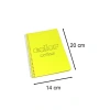 ODAK 14X20 COLOR NOTES PP KAPAK SPİRALLİ RENKLİ DEFTER 50 YP.