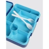 UZSPACE VGN-091 4 BÖLMELİ YEMEK KABI - LUNCH BOX 1300 ML MAVİ