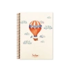 KESKİN 17x24 LA PLUME BALLOONS SPİRALLİ SERT KAPAK DEFTER 80 YP. KARELİ
