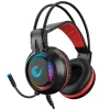 RAMPAGE RM-K25 LUNATIC PRO SİYAH KIRMIZI USB 7.1 SURROUND RGB IŞIK