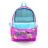 CORAL HIGH 23462 AÇIK PEMBE SU YEŞİLİ MAKARON DESENLİ DÖRT BÖLMELİ OKUL SIRT ÇANTASI