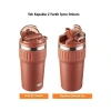 VAGONLİFE  T2023 TKK PİPETLİ ASKILI ÇELİK TERMOS MUG 630 ML KIRMIZI