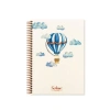 KESKİN 17x24 LA PLUME BALLOONS SPİRALLİ SERT KAPAK DEFTER 80 YP. KARELİ