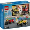 LEGO CITY 60458 PİZZA ARABASI İTFAİYE ARABASINA KARŞI YARIŞ ARABASI PAKETİ 70 PARÇA 5+