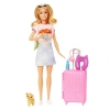 MATTEL MTL-HJY18 FAMILY AND FRIENDS BARBIE SEYEHATTE BEBEĞİ VE AKSESUARLARI