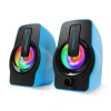 RAMPAGE RMS-G7  FALSETTO 2.0 6Watt RGB LEDLİ GAMING USB 1+1 HOPARLÖR MAVİ