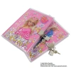 CEM BARBIE B-804 PULLU KİLİTLİ PVC CİLTLİ HATIRA DEFTERİ14X19cm ÇİZGİLİ