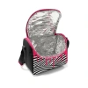 CORAL HIGH 22778 KIDS PEMBE SİYAH BEYAZ DESENLİ DESENLİ THERMO BESLENME ÇANTASI