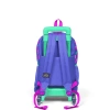 CORAL HIGH 23359 KİDS LAVANTA PEMBE KALP DESENLİ ÜÇ BÖLMELİ IŞIKLI TEKERLEKLİ ÇEKÇEKLİ OKUL SIRT ÇANTASI