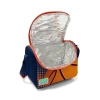 CORAL HIGH 11766 KIDS TURUNCU LACİVERT BASKETBOL DESENLİ THERMO BESLENME ÇANTASI
