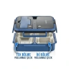VAGONLİFE ÇELİK YEMEK KABI 3  HAZNELİ LUNCH BOX BL10164 1000 ML