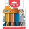 MAPED 742000 FOSFORLU KALEM GLITTER METAL 4LÜ