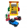 4İ 2192E-27 BENZİN İSTASYONU SİMÜLASYONU SESLİ ÇEK BIRAK ARABALI OYUN SETİ 3+