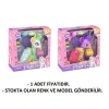 4İ 63811 LOVELY HORSE UNICORN SERIES UZUN SAÇLI KANATLI AKSESUARLI UNİCORN OYUN SETİ 3+
