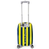 CORAL HIGH 16562 SARI LACİVERT ÇUBUKLU TARAFTAR DESENLİ KABİN BOY (50cm) VALİZ