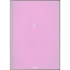 PAPİRÜS PASTEL PP. KAPAK SPİRALLİ A4 72YP. KARELİ DEFTER