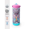 CORAL HIGH 38306 KIDS PASTEL RENKLİ KELEBEK DESENLİ KATLANIR AĞIZLI PİPETLİ ÇELİK TERMOS 650ML