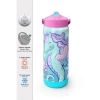 CORAL HIGH 38338 KIDS UNICORN DENİZATI DESENLİ KATLANIR AĞIZLI PİPETLİ ÇELİK TERMOS 650ML