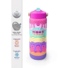 CORAL HIGH 38377 KIDS PEMBE RENGARENK DONDURMA DESENLİ KATLANIR AĞIZLI PİPETLİ ÇELİK TERMOS 650ML