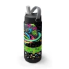 CORAL HIGH 38340 KIDS SİYAH GAMER DESENLİ KATLANIR AĞIZLI PİPETLİ ÇELİK TERMOS 650ML