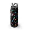 CORAL HIGH 38310 KIDS SİYAH RENKLİ PETEK DESENLİ KATLANIR AĞIZLI PİPETLİ ÇELİK TERMOS 650ML