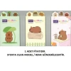 KRAF 2222-CB CAPYBARA 8 X 20YP YAPIŞKANLI NOT KAĞIDI SET - TEKLİ