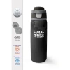 CORAL HIGH 38516 KIDS SİYAH KAMUFLAJ DESENLİ PİPETLİ VE DİREKT İÇİM ÇELİK TERMOS 800ML