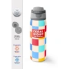 CORAL HIGH 38503 KIDS ÇOK RENKLİ DAMA DESENLİ PİPETLİ VE DİREKT İÇİM ÇELİK TERMOS 800ML