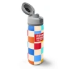 CORAL HIGH 38503 KIDS ÇOK RENKLİ DAMA DESENLİ PİPETLİ VE DİREKT İÇİM ÇELİK TERMOS 800ML