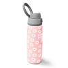 CORAL HIGH 38502 KIDS PEMBE BEYAZ PAPATYA DESENLİ PİPETLİ VE DİREKT İÇİM ÇELİK TERMOS 800ML