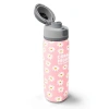 CORAL HIGH 38502 KIDS PEMBE BEYAZ PAPATYA DESENLİ PİPETLİ VE DİREKT İÇİM ÇELİK TERMOS 800ML