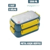 VAGONLİFE ÇELİK YEMEK KABI 2 KATLI BÖLMELİ 1200 ML - LUNCH BOX  BL2215  LACİVERT