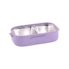 VAGONLIFE BL2106 PASLANMAZ ÇELİK YEMEK KABI - LUNCH BOX 2 BÖLMELİ 550 ML LİLA