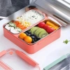 VAGONLİFE PASLANMAZ ÇELİK BÖLMELİ YEMEK KABI 2 BÖLMELİ - LUNCH BOX BL9807-2 1100 ML - SOMON