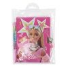 CEM BARBIE B-2401 RENKLİ PULLU KALEM + 13X18cm ÇİZGİLİ KİLİTLİ HATIRA DEFTERİ SET