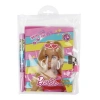 CEM BARBIE B-2401 RENKLİ PULLU KALEM + 13X18cm ÇİZGİLİ KİLİTLİ HATIRA DEFTERİ SET