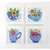 DIAMOND DOTZ DD26.008 MINI DOTZ TEATIME POSIES 12,7x12,7 cm BONCUK TABLO KİTİ