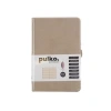 PULKO PND040  SERT KAPAK 9x14cm 80gr.176 SAYFA TERMO DERİ ÇİZGİLİ NOT DEFTER - BEJ