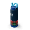CORAL HIGH 38307 KIDS LACİVERT EKOSE FİYONK DESENLİ KATLANIR AĞIZLI PİPETLİ ÇELİK TERMOS 650ML