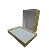 PİN  NO:10 PUANTİYELİ BEJ DİKDÖRTGEN HEDİYE KUTUSU 37x28,5x16,5 cm- TEKLİ