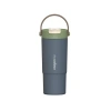 VAGONLİFE ÇELİK PİPETLİ/PİPETSİZ KULLANIM SİLİKON EL ASKILI MATARA/TERMOS VGN1102 660ML  - LACİVERT