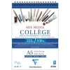 ESMO CLAIREFONTAINE MIX MEDIA COLLAGE ÇOK AMAÇLI SPİRALLİ RESİM DEFTERİ/BLOK A5 225GR 20YP. MX92522
