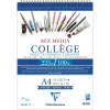 ESMO MX92523 CLAIREFONTAINE MIX MEDIA COLLAGE ÇOK AMAÇLI SPİRALLİ RESİM DEFTERİ/BLOK A4 225GR 20YP.