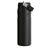 STANLEY 10-11283-143 PİPETLİ THE ICEFLOW BOTTLE FLIP STRAW 710 ML. PASLANMAZ ÇELİK TERMOS SİYAH