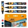 BİC INTENSITY PAINT MARKER KALEM 4 RENK SİYAH - BEYAZ - KIRMIZI - MAVİ
