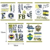 PİOLENT FBST24002 FENERBAHÇE TARAFTAR STICKER ETİKET SARI PAKET 5 YP. TEKLİ PAKET