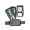 VAGONLİFE PASLANMAZ ÇELİK 3 BÖLMELİ YEMEK KABI 2 KATLI - LUNCH BOX BL50002-2 1400ML - YEŞİL