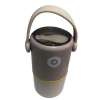 VAGONLİFE PASLANMAZ ÇELİK KULPLU TAŞINABİLİR 2 BÖLMELİ SİLİNDİR YEMEK KABI - LUNCH BOX VGN1267B 820ML - KAHVERENGİ